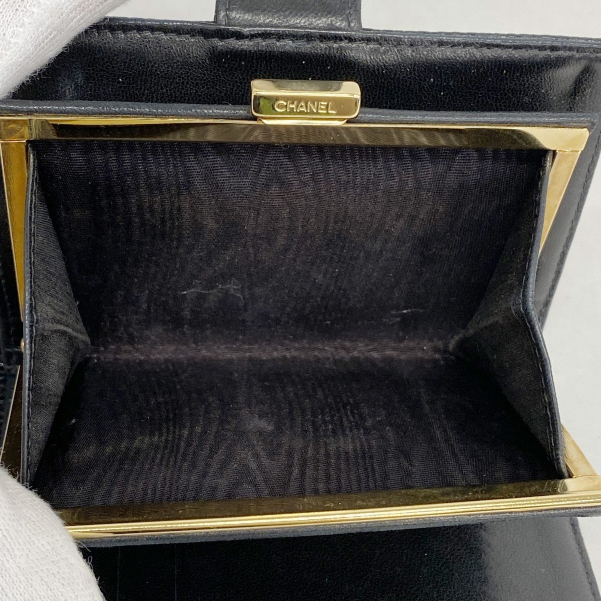 chanel wallet caviar skin black ladies