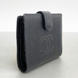 chanel wallet caviar skin black ladies