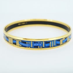 Hermes Bangle, Enamel PM, GP Plating, Cloisonne, Gold, Multicolor, Women's