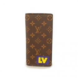 Louis Vuitton Long Wallet Monogram Portefeuille Brazza NM M80523 Brown Black Orange Green Men's