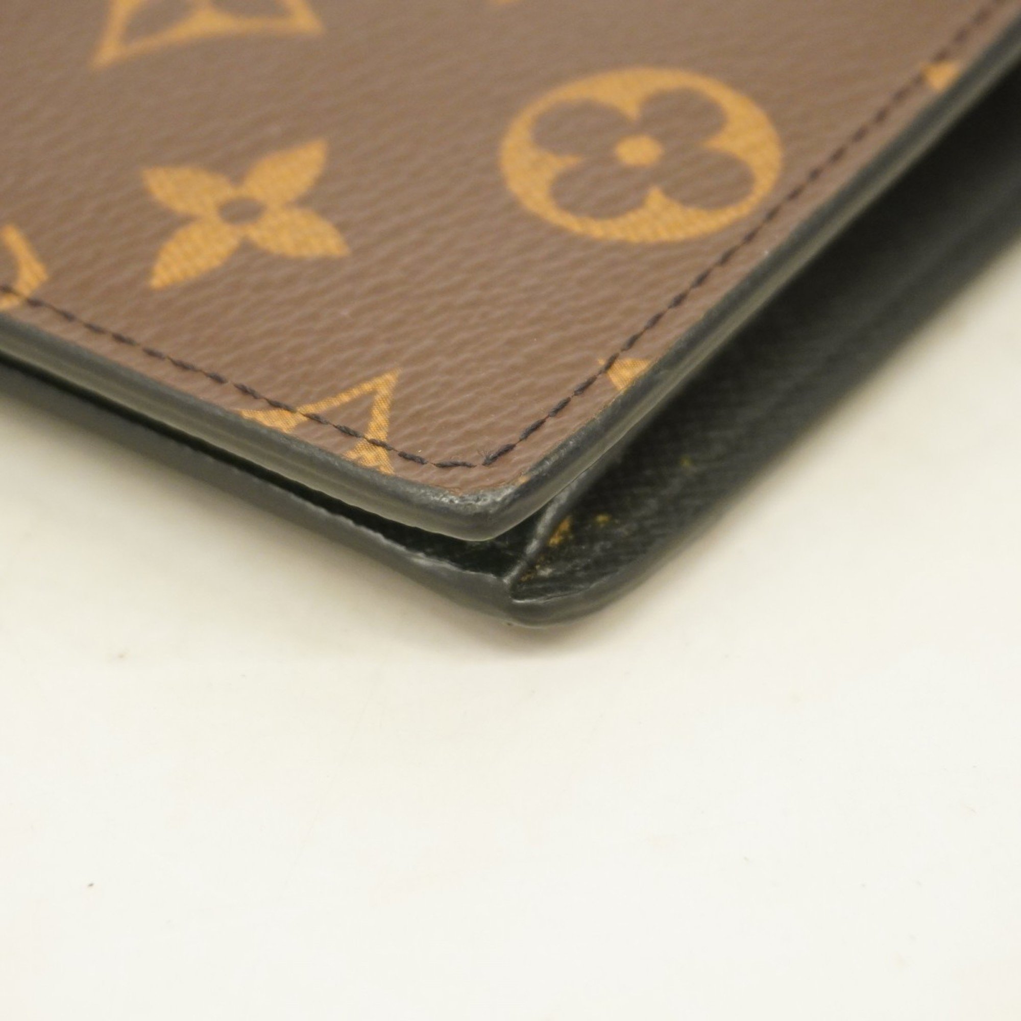 Louis Vuitton Long Wallet Monogram Portefeuille Brazza NM M80523 Brown Black Orange Green Men's