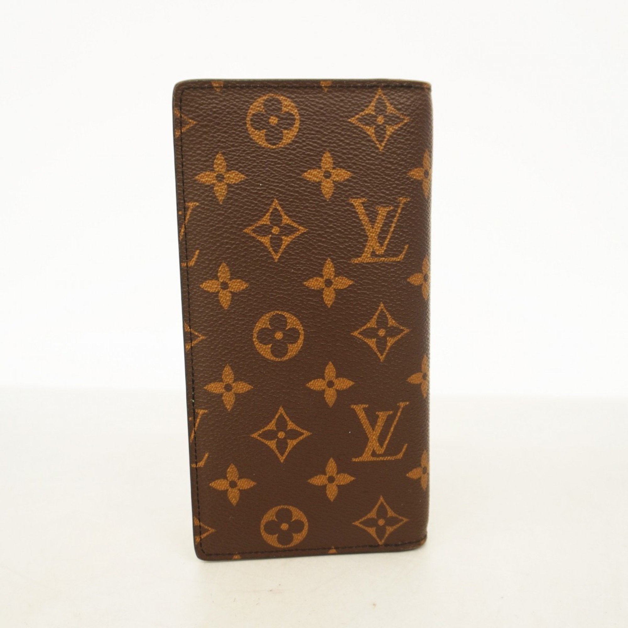 Louis Vuitton Long Wallet Monogram Portefeuille Brazza NM M80523 Brown Black Orange Green Men's