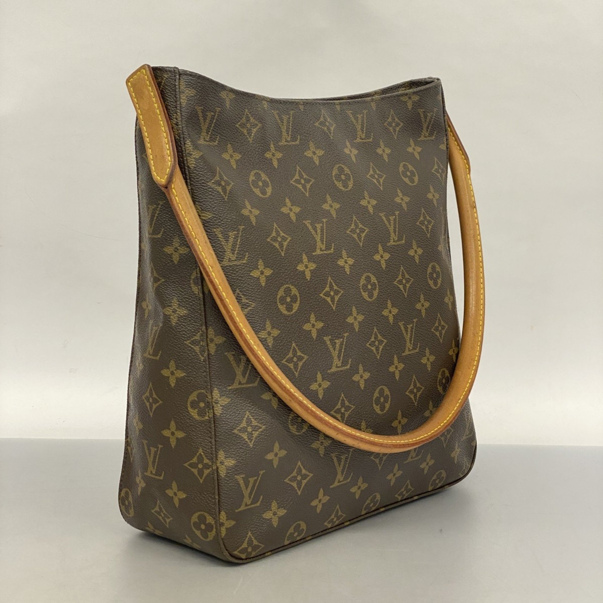 Louis Vuitton Shoulder Bag Monogram Looping GM M51145 Brown Ladies