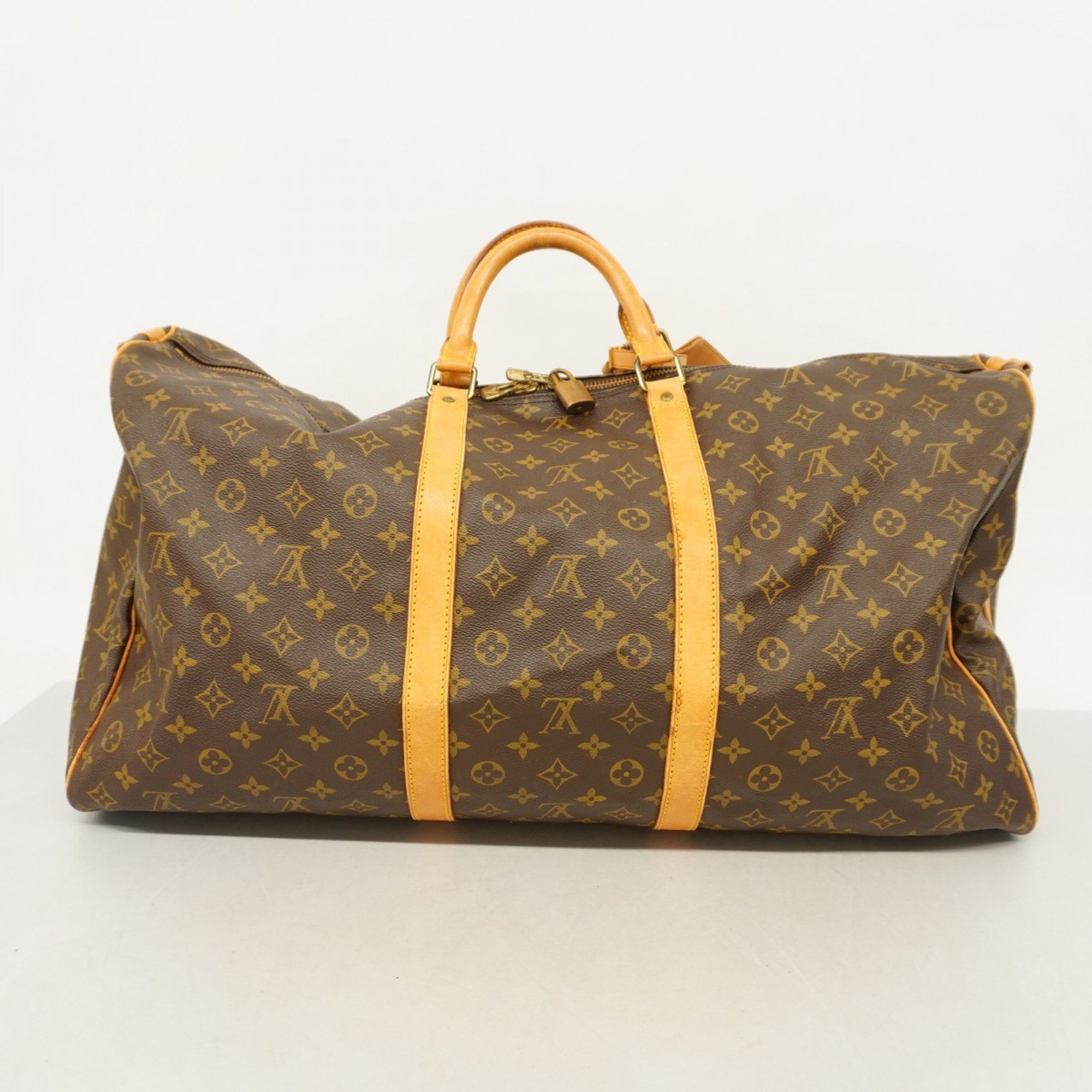 Louis Vuitton Boston Bag Monogram Keepall Bandouliere 60 M41412 Brown Men's Women's