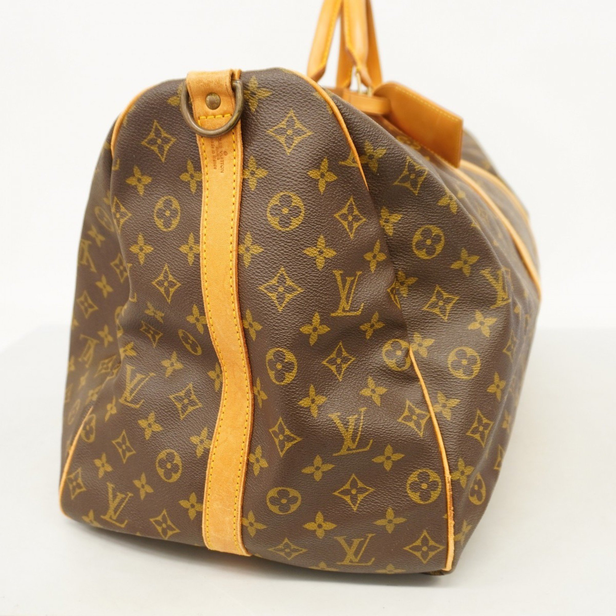 Louis Vuitton Boston Bag Monogram Keepall Bandouliere 60 M41412 Brown Men's Women's