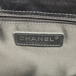 Chanel shoulder bag camellia patent leather black ladies