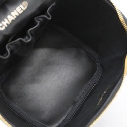 Chanel Vanity Bag Caviar Skin Black Women's