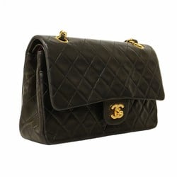 Chanel Shoulder Bag Matelasse Lambskin Black Women's