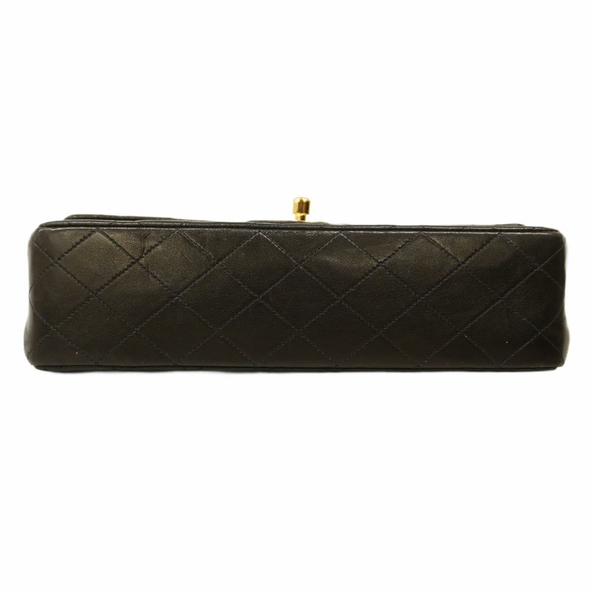 Chanel Shoulder Bag Matelasse Lambskin Black Women's