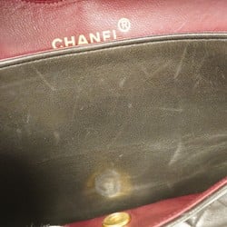 Chanel Shoulder Bag Matelasse Lambskin Black Women's