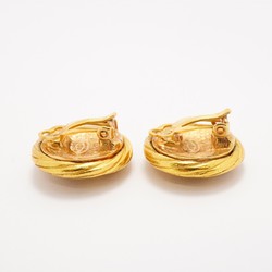 Chanel Earrings Coco Mark Circle GP Plated Gold Ladies