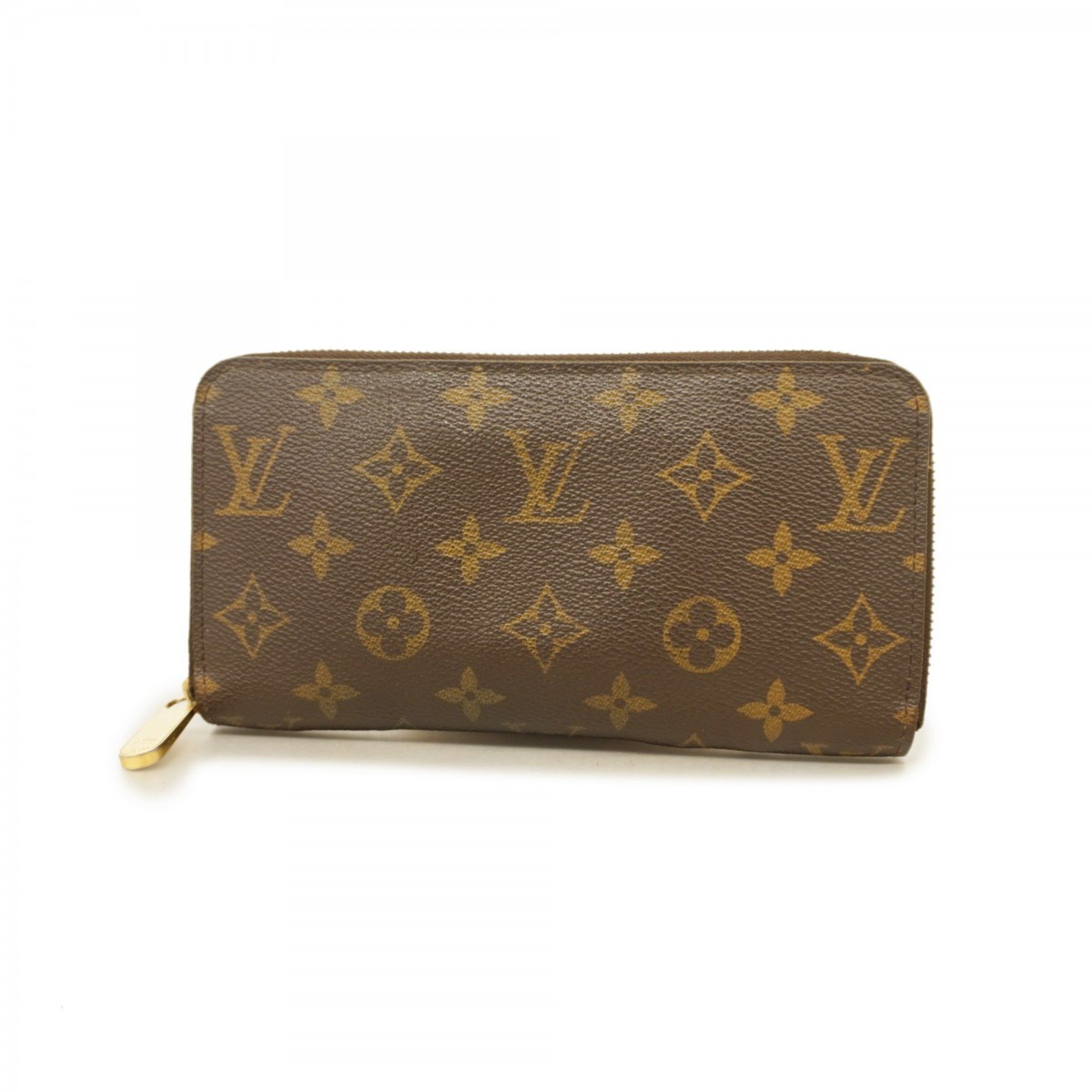 Louis Vuitton Long Wallet Monogram Zippy M60017 Brown Men's Women's