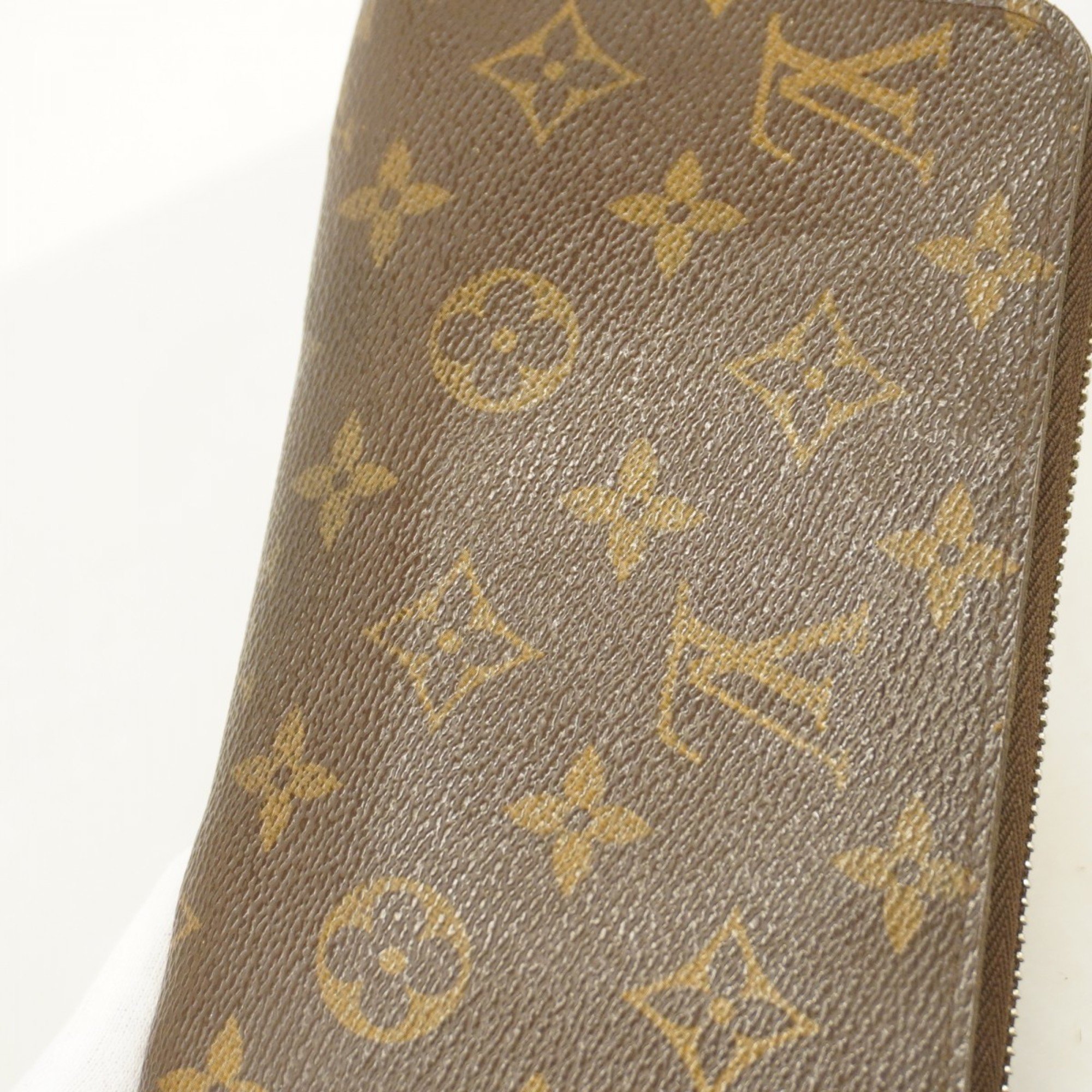 Louis Vuitton Long Wallet Monogram Zippy M60017 Brown Men's Women's