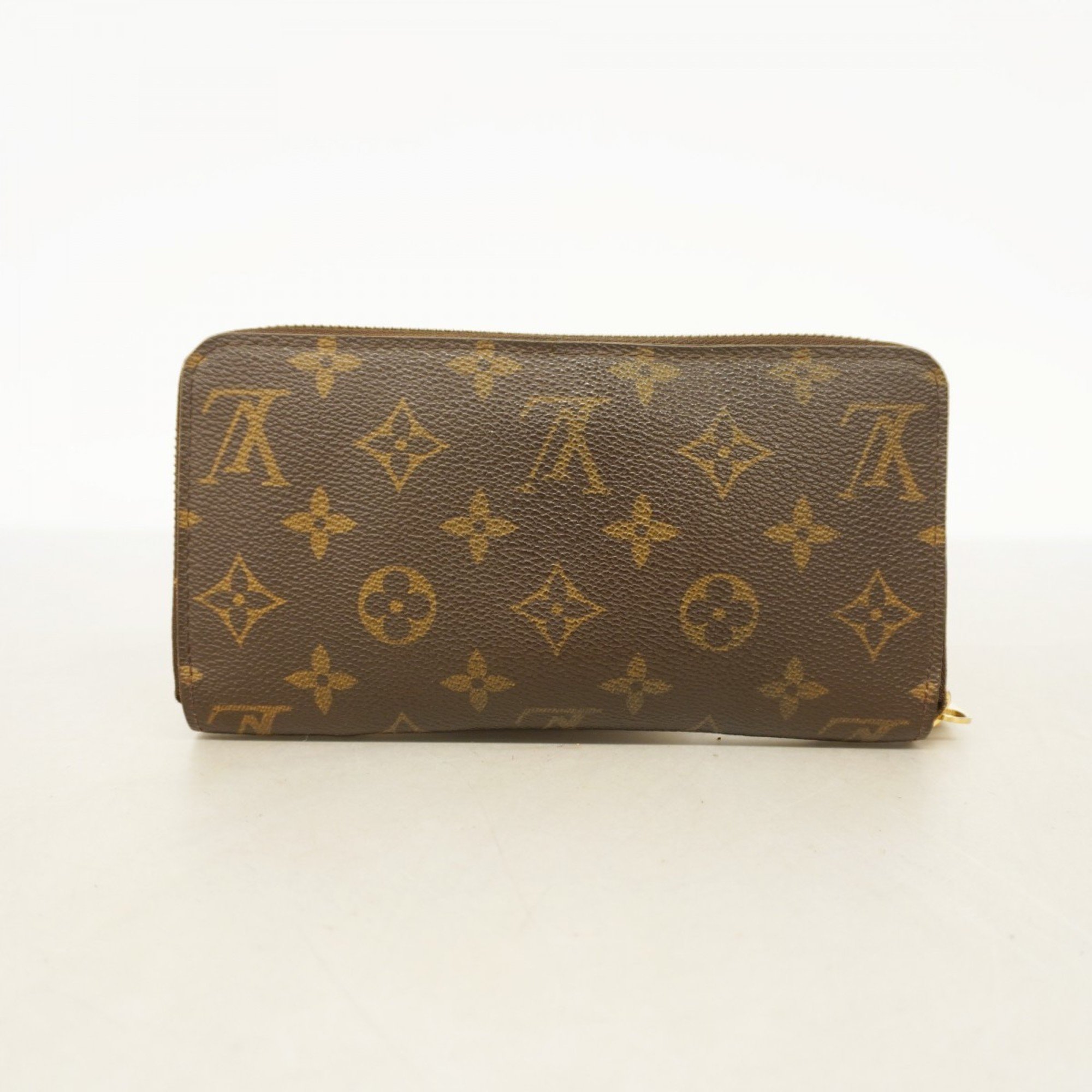 Louis Vuitton Long Wallet Monogram Zippy M60017 Brown Men's Women's