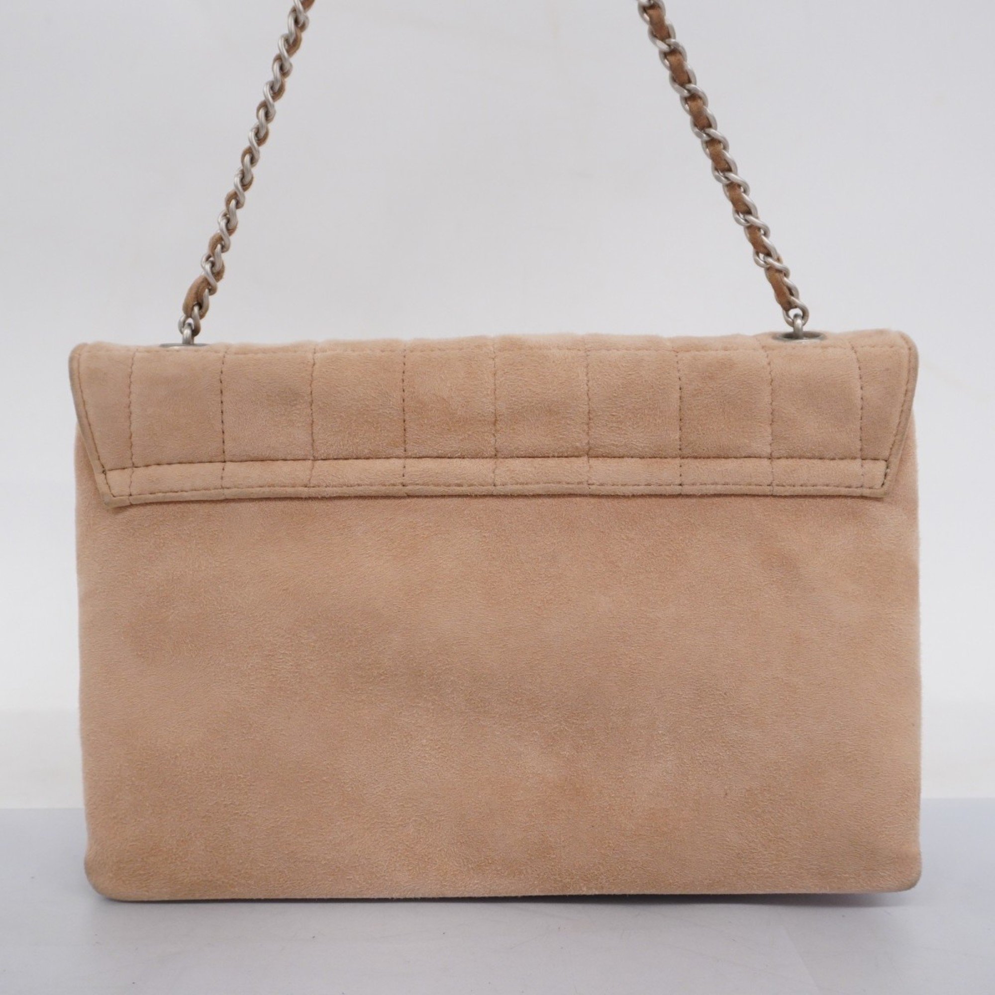 Chanel Shoulder Bag 2.55 Chocolate Bar Suede Brown Women's