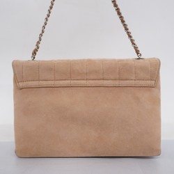 Chanel Shoulder Bag 2.55 Chocolate Bar Suede Brown Women's