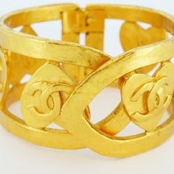 Chanel bangle Coco mark heart motif GP plating gold men's women's