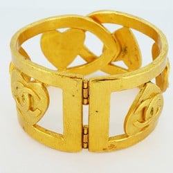 Chanel bangle Coco mark heart motif GP plating gold men's women's