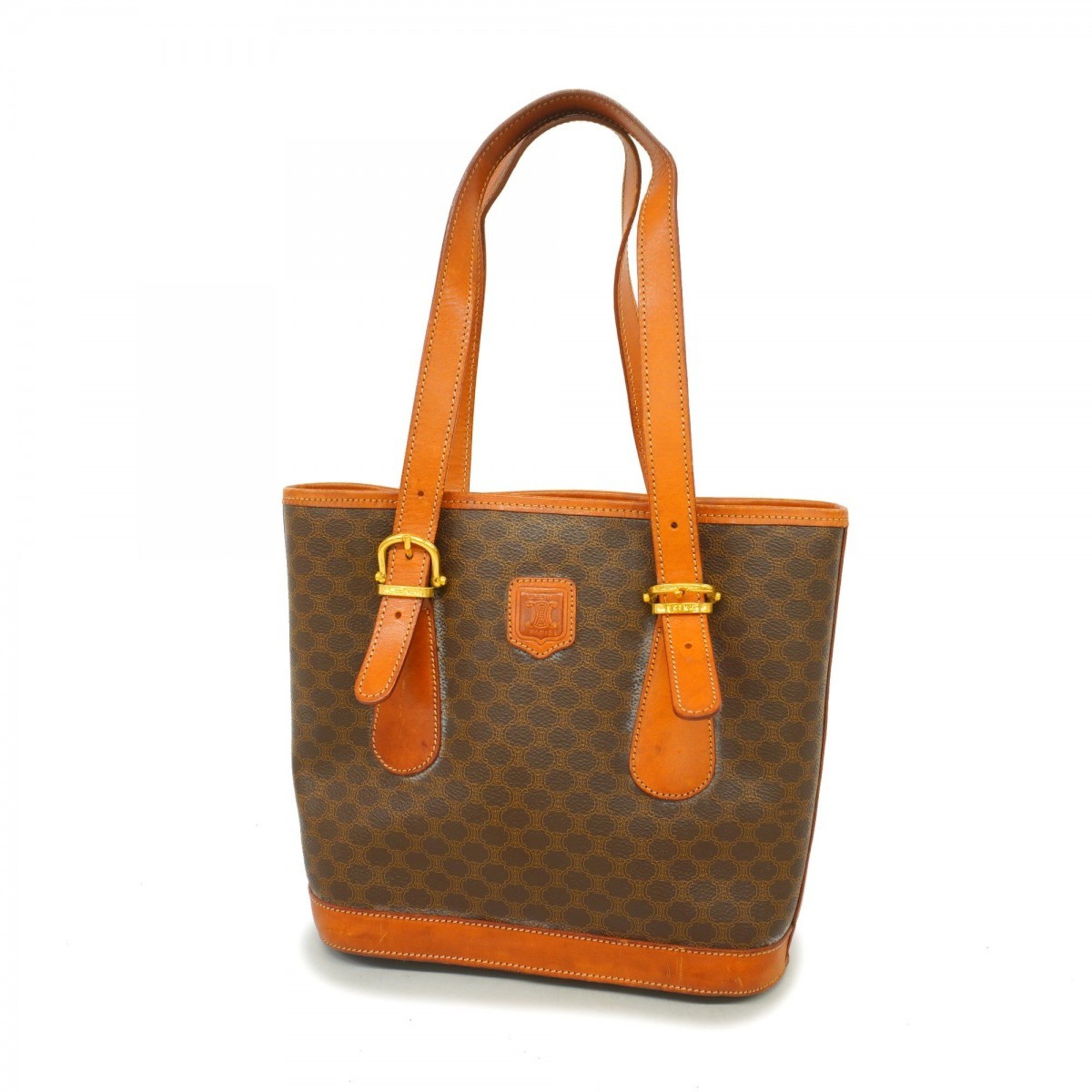 Celine Tote Bag Macadam Brown Women's