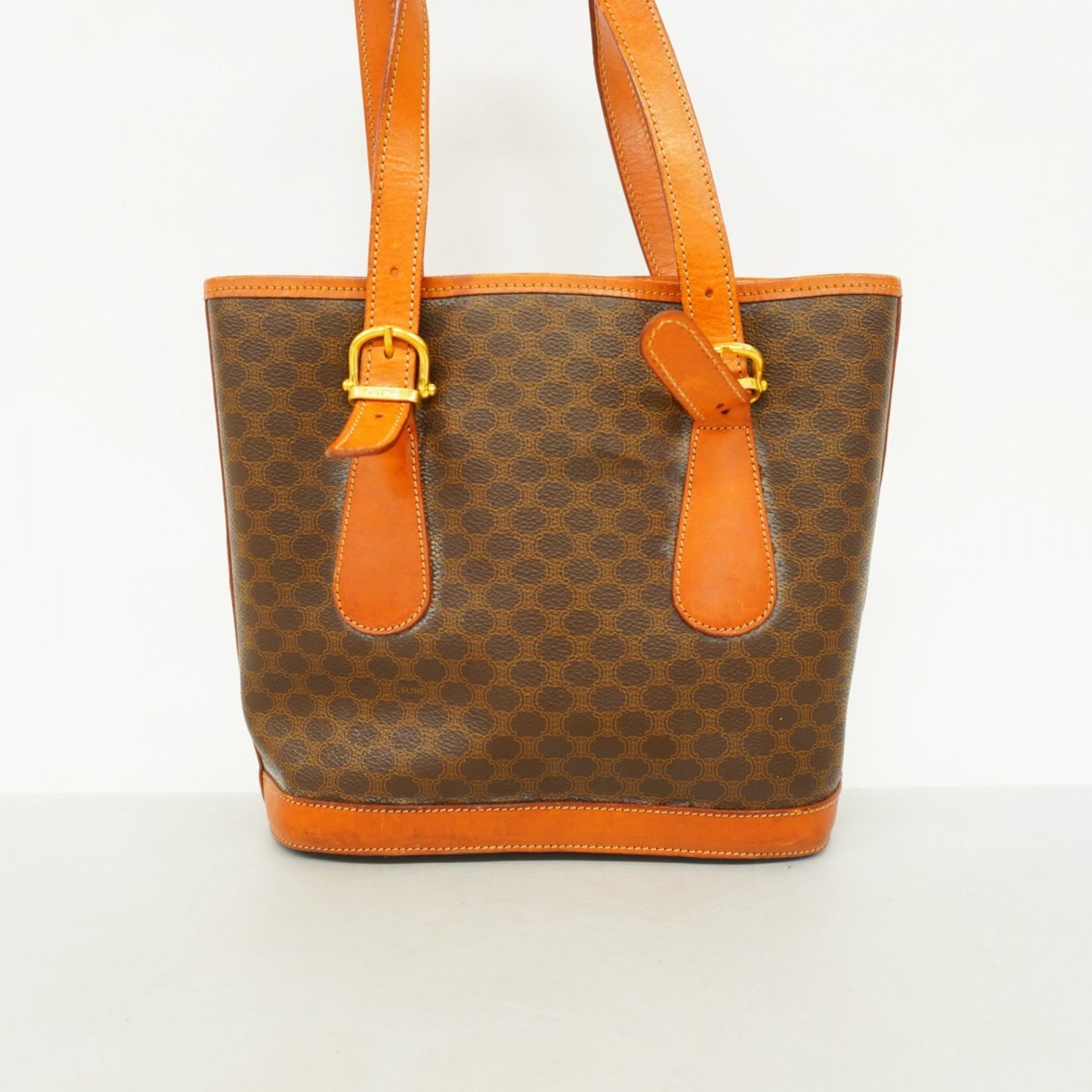 Celine Tote Bag Macadam Brown Women's