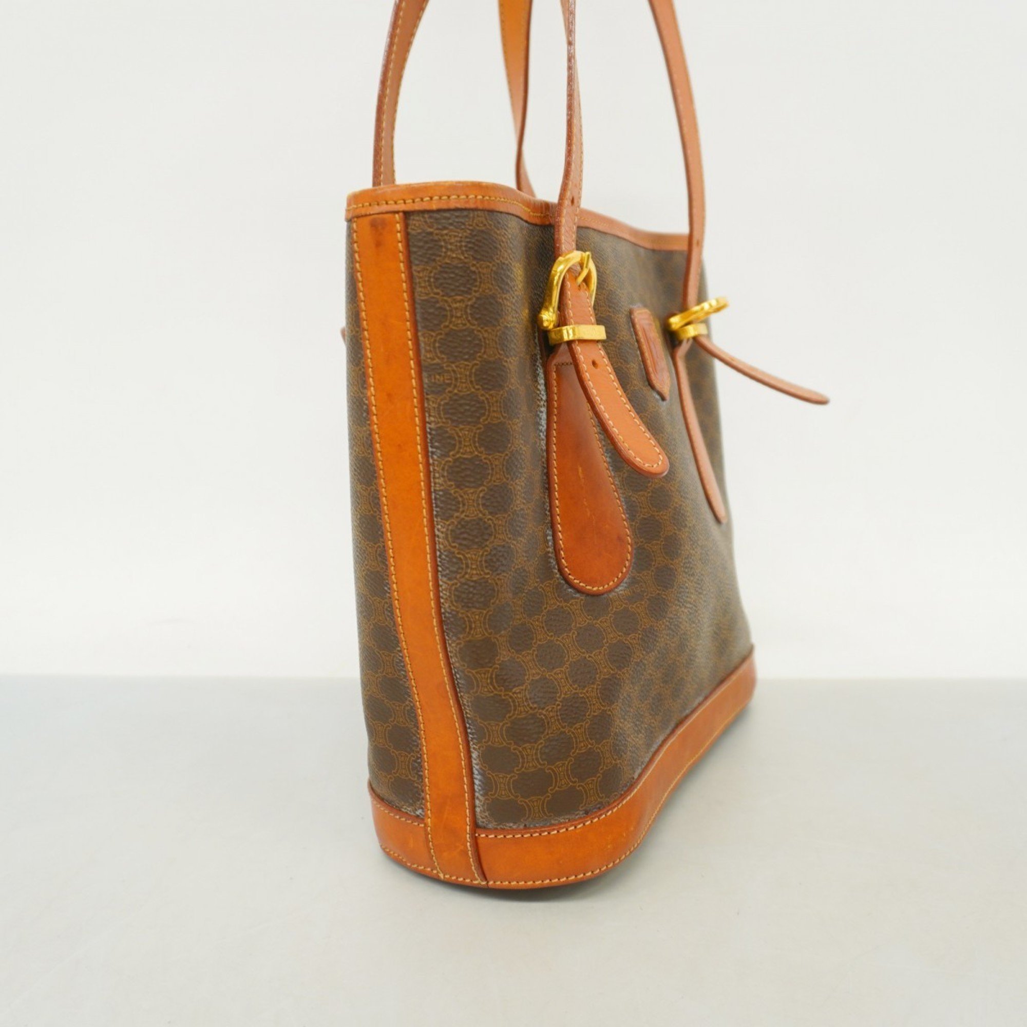 Celine Tote Bag Macadam Brown Women's