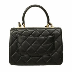 Chanel handbag, Matelasse, lambskin, black, champagne, ladies