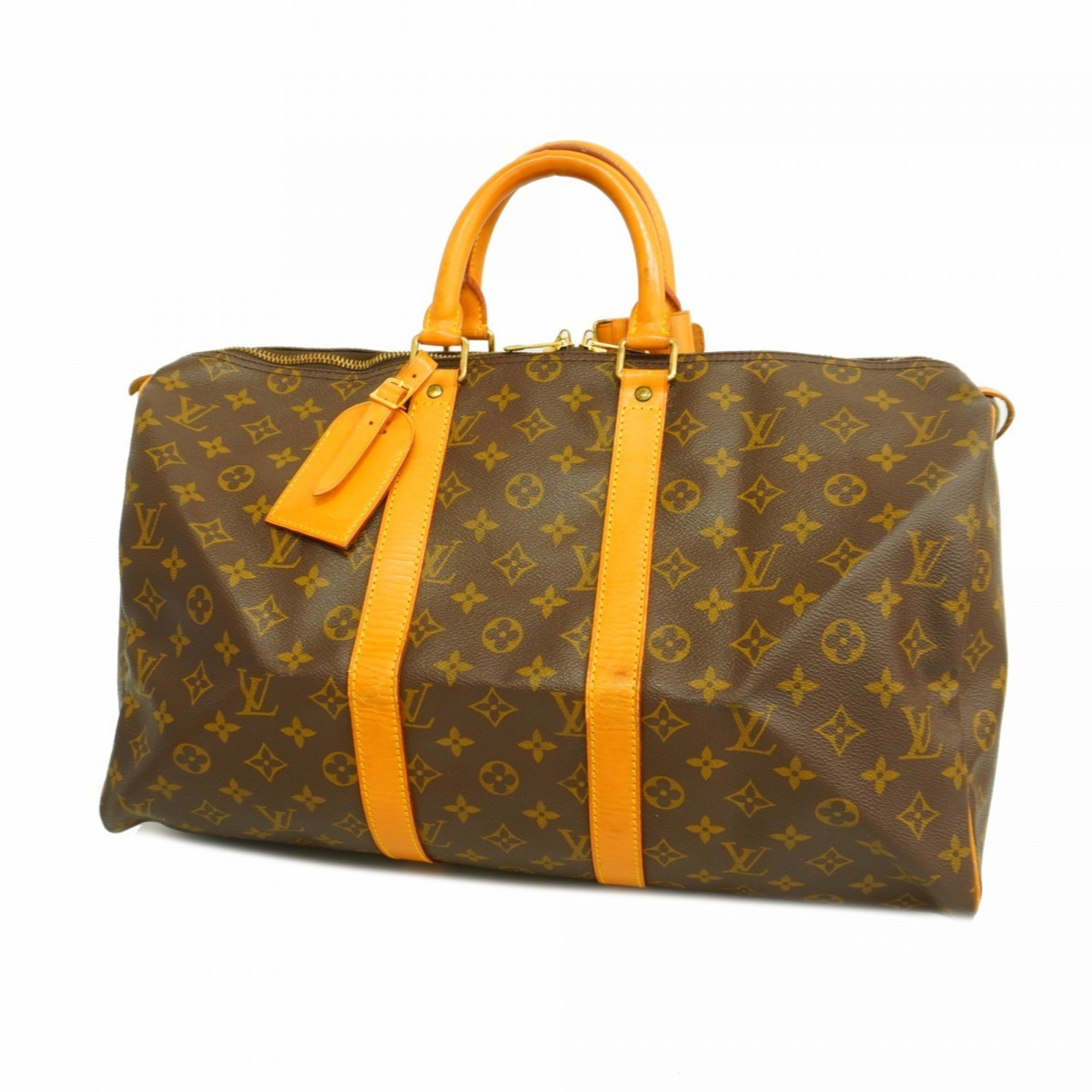 Louis Vuitton Boston Bag Monogram Keepall 45 M41428 Brown Men's Women's