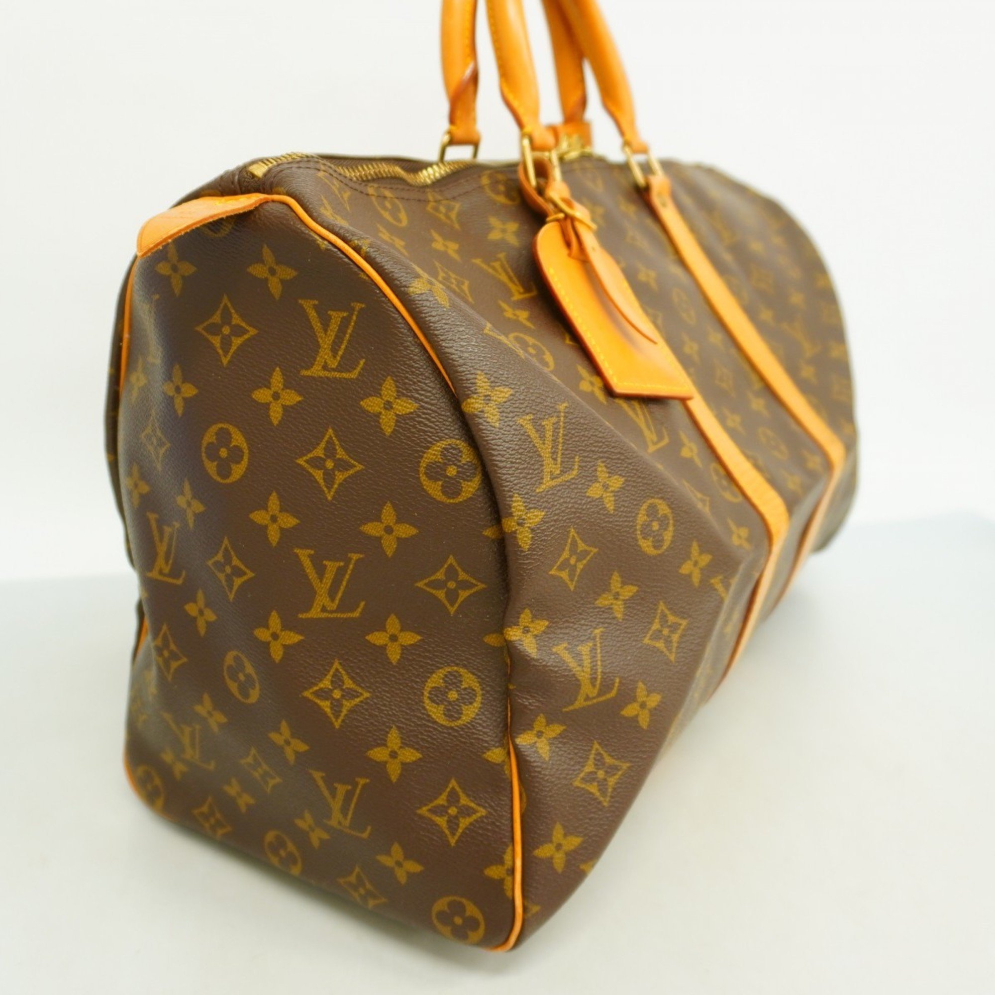 Louis Vuitton Boston Bag Monogram Keepall 45 M41428 Brown Men's Women's