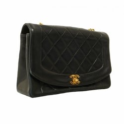 Chanel Shoulder Bag Diana Lambskin Black Women's