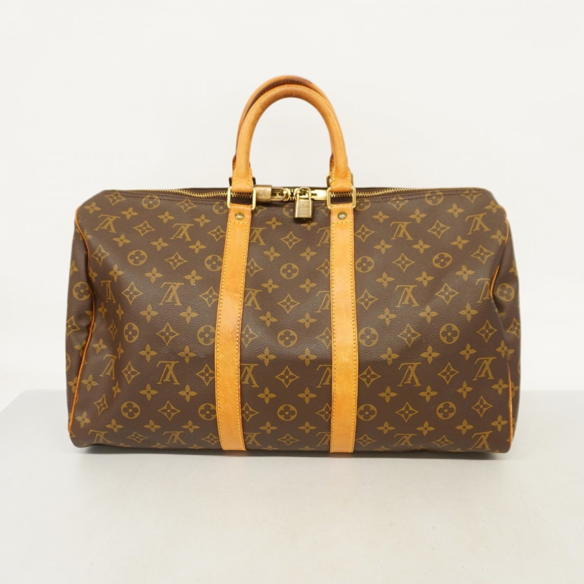 Louis Vuitton Boston Bag Monogram Keepall 45 M41428 Brown Men's Women's