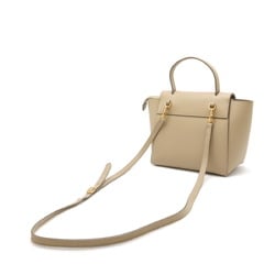 CELINE Nano Belt Bag Handbag Shoulder Leather Beige 189003