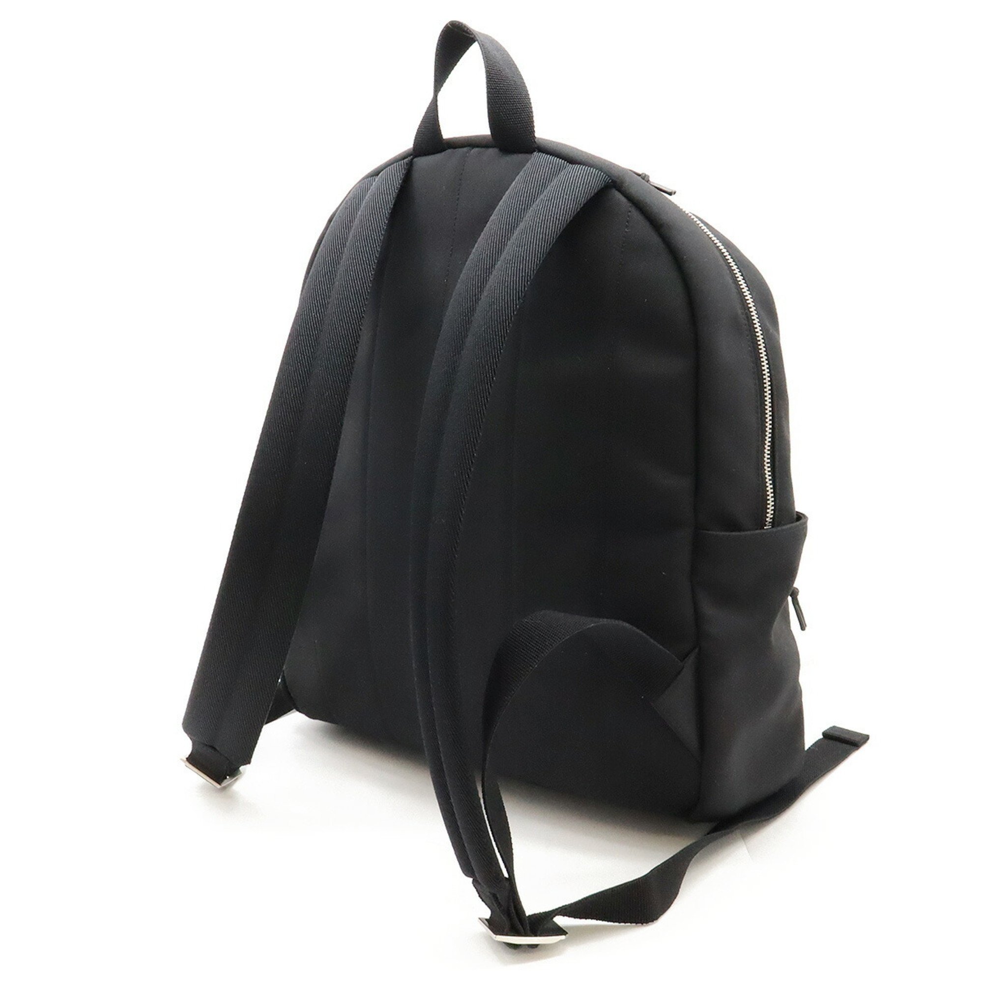 SAINT LAURENT PARIS YSL Yves Saint Laurent Backpack Nylon Canvas Leather Black 609109