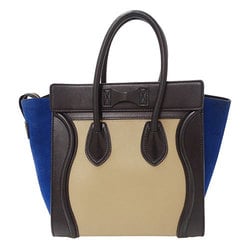 CELINE Women's Tote Bag Leather Luggage Micro Shopper Black Blue Beige 167793