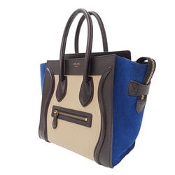 CELINE Women's Tote Bag Leather Luggage Micro Shopper Black Blue Beige 167793