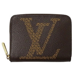 Louis Vuitton LOUIS VUITTON Wallet Monogram Giant Ladies Coin Case Zipper Purse M69354 Brown Round