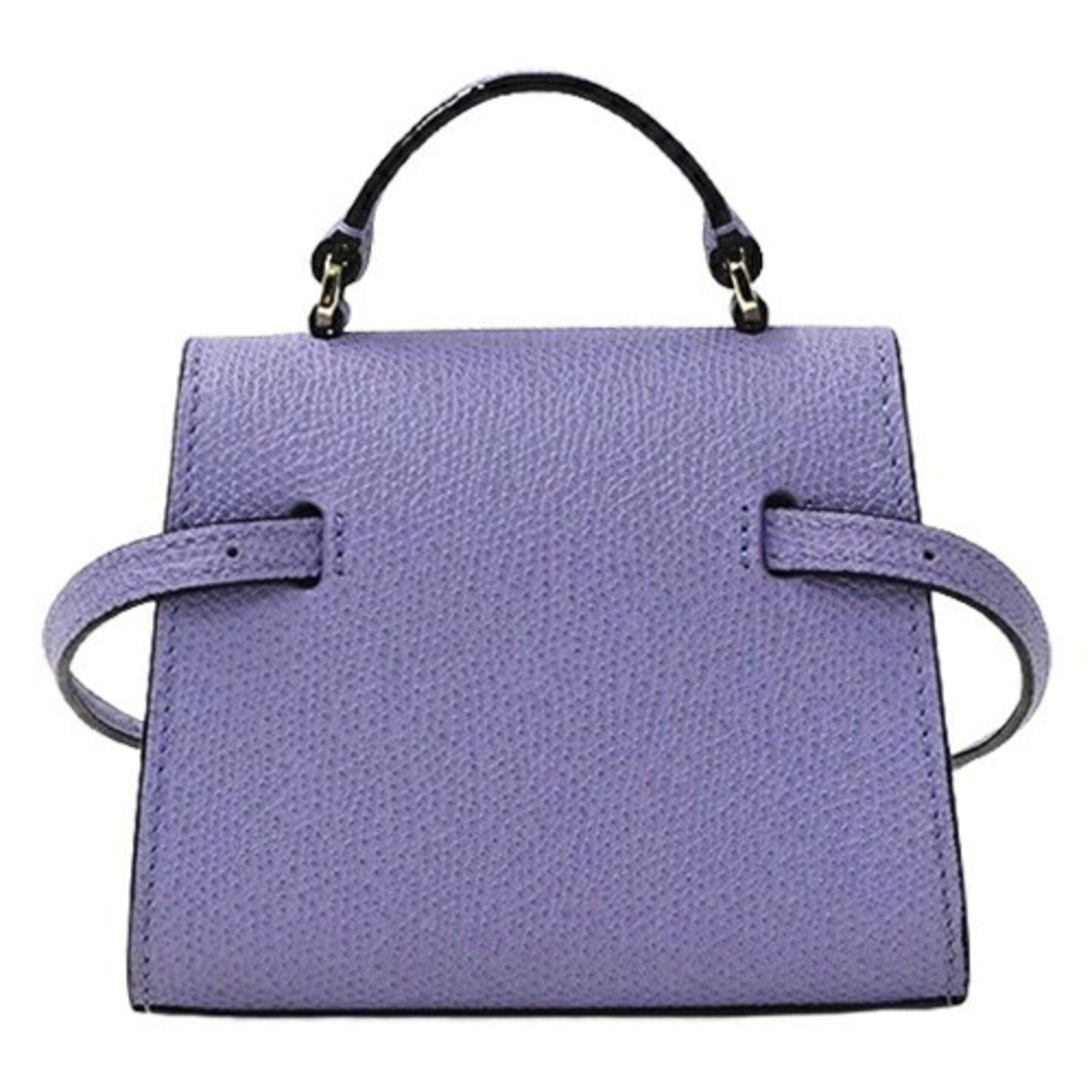 Valextra Bag Women's Shoulder Iside Belt Calf Leather Lavender Purple Micro