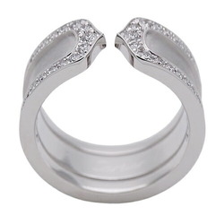 Cartier ring for women, 750WG, diamond, C2, white gold, #49, size 9, polished