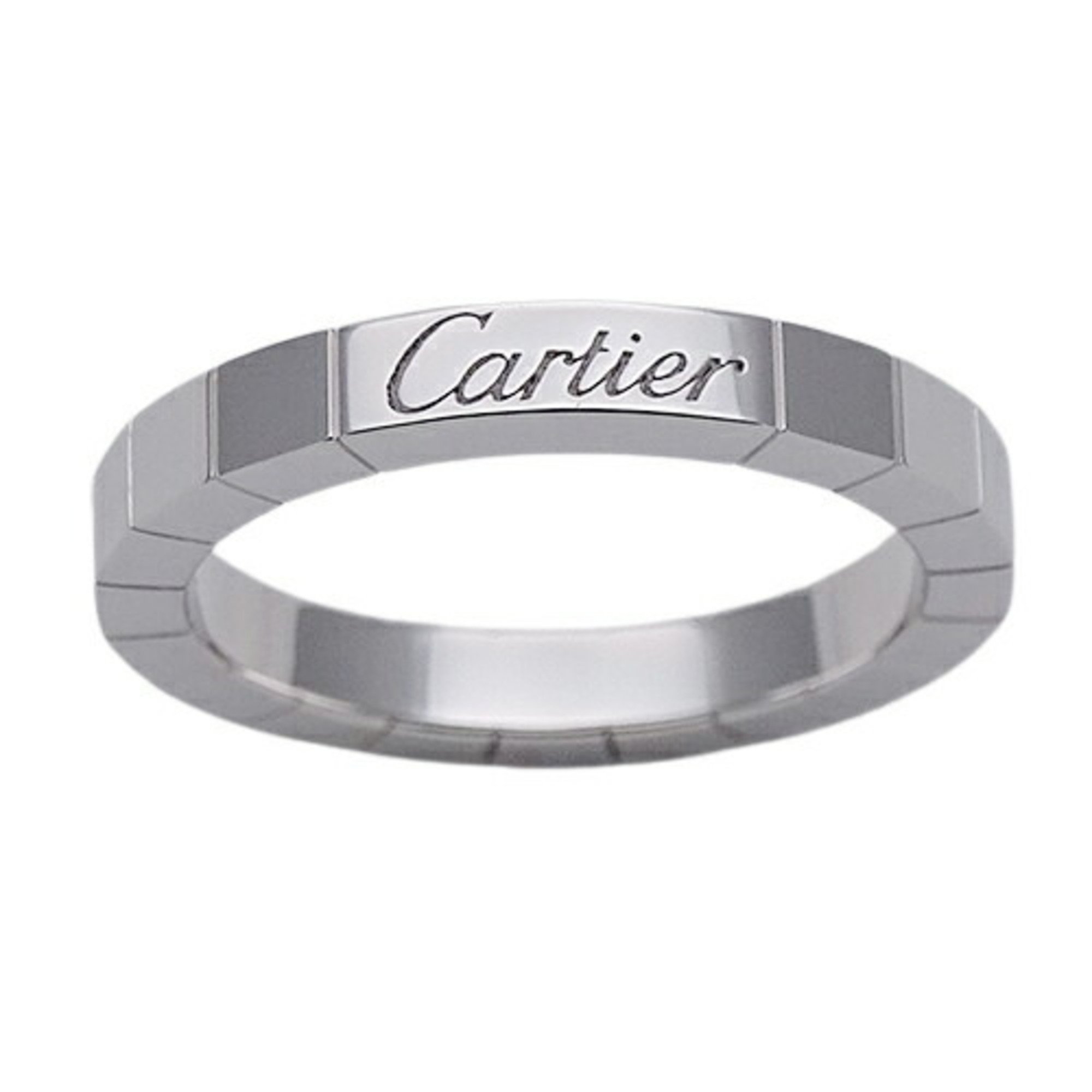 Cartier Ring for Women, 750WG Lanier, White Gold, #51, Approx. Size 11, Polished