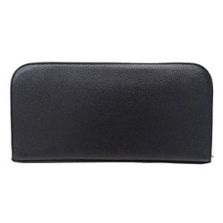 Saint Laurent SAINT LAURENT wallet for women and men, long wallet, leather, black, round