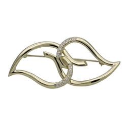 Tiffany & Co. Brooch for Women, 750YG Diamond, Double Leaf, Yellow Gold, Polished