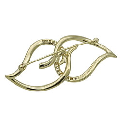 Tiffany & Co. Brooch for Women, 750YG Diamond, Double Leaf, Yellow Gold, Polished