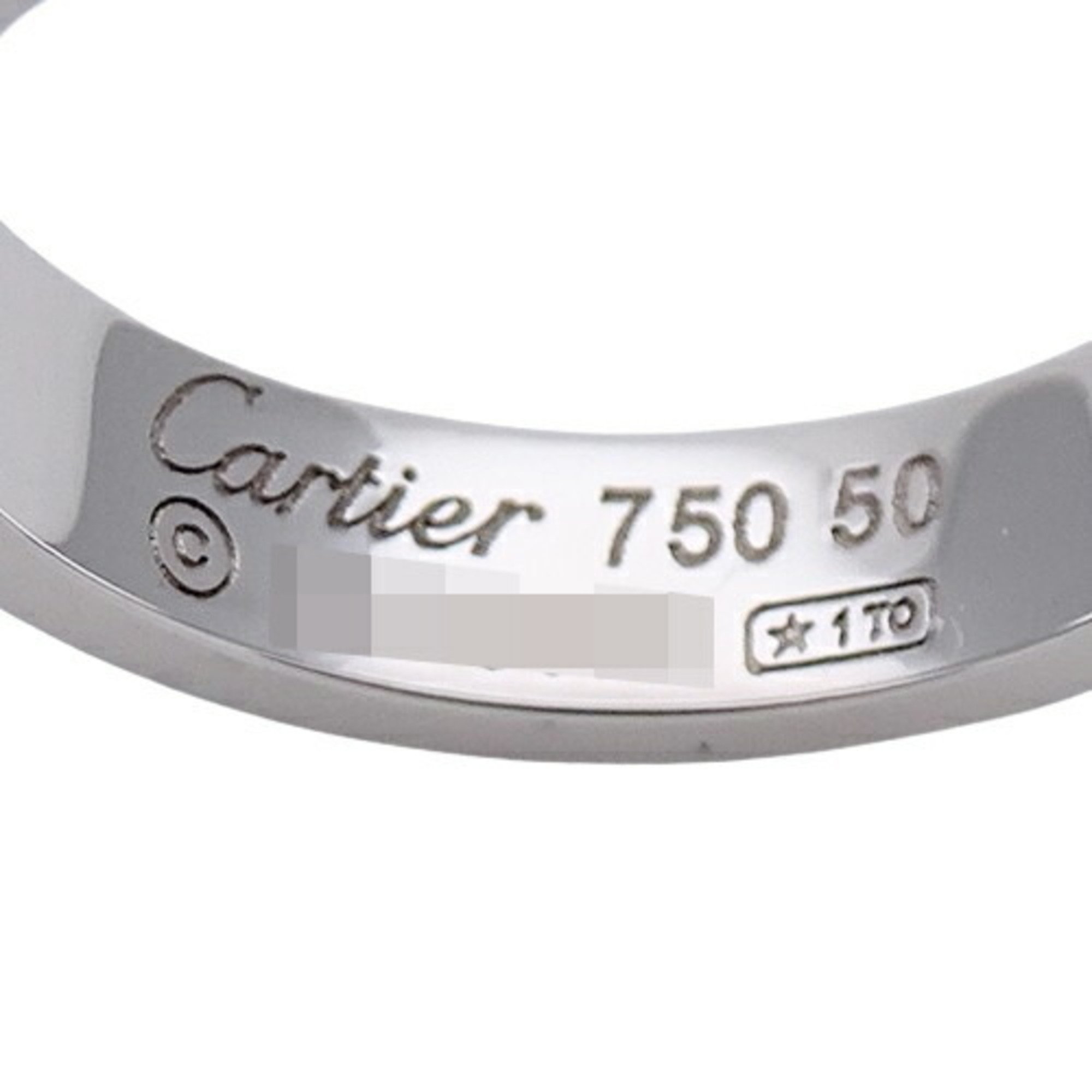 Cartier Ring for Women, 750WG Happy Birthday, White Gold, #50, Approx. Size 10, Polished