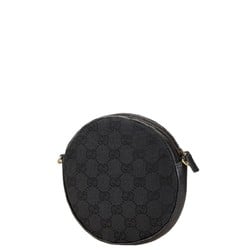 Gucci GG Canvas Shoulder Bag 90700 Black Leather Women's GUCCI