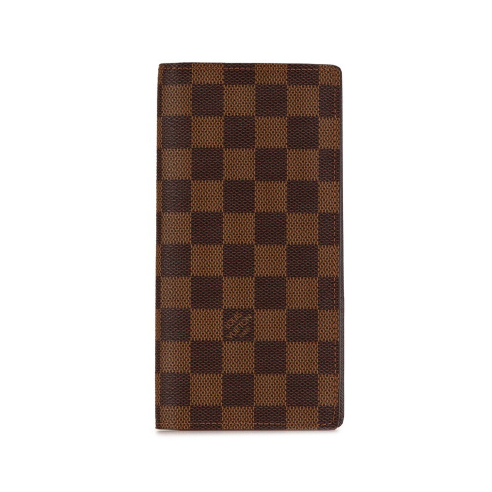 Louis Vuitton Damier Portefeuille Brazza Long Wallet N60017 Brown PVC Leather Women's LOUIS VUITTON