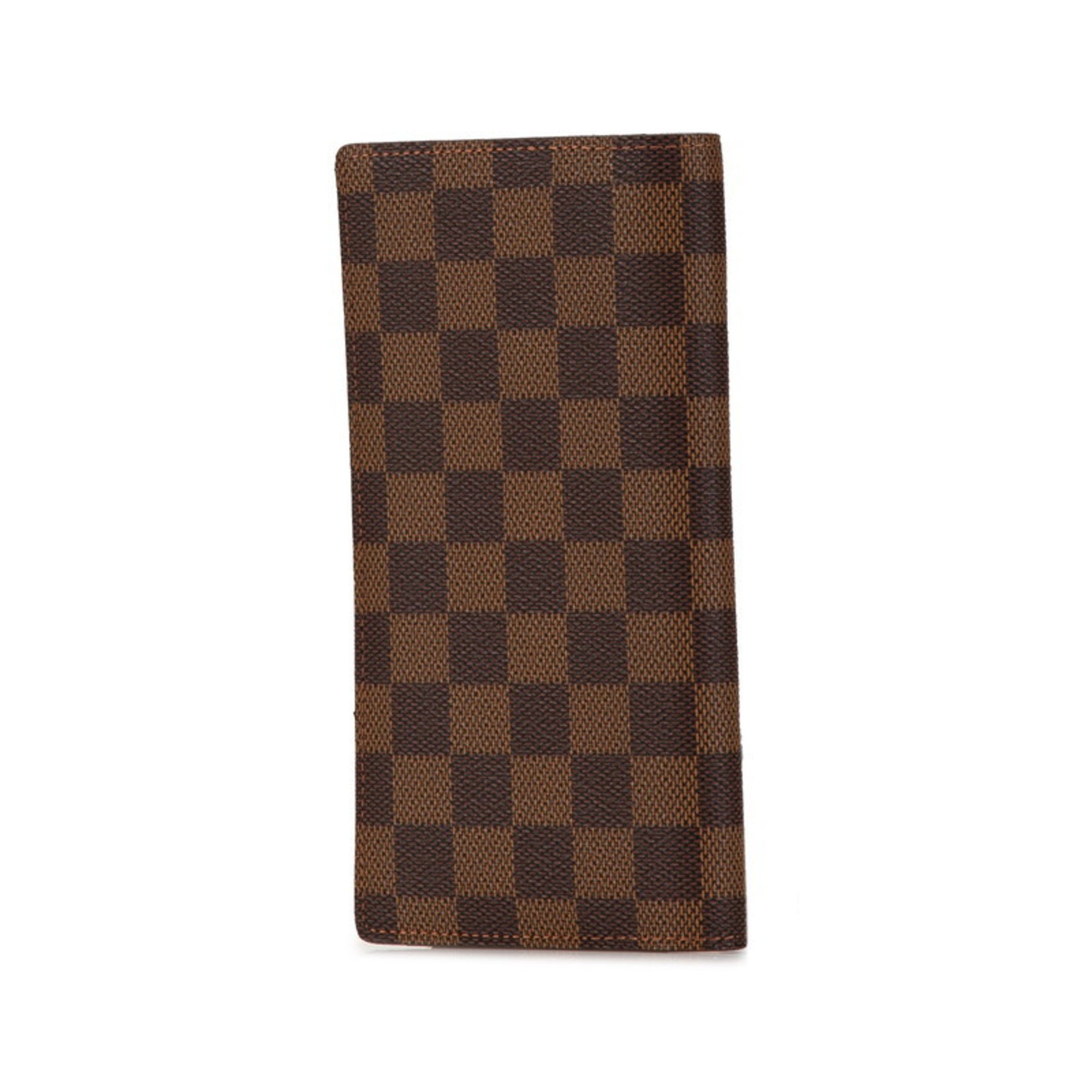 Louis Vuitton Damier Portefeuille Brazza Long Wallet N60017 Brown PVC Leather Women's LOUIS VUITTON