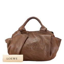 LOEWE Anagram Nappa Aire Handbag Brown Leather Women's