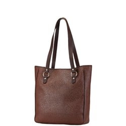 BVLGARI B.zero1 Tote Bag Brown Leather Women's