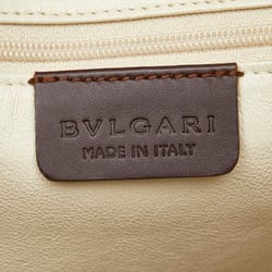 BVLGARI B.zero1 Tote Bag Brown Leather Women's