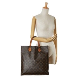 Louis Vuitton Monogram Sac Plat Handbag Tote Bag M51140 Brown PVC Leather Women's LOUIS VUITTON