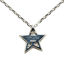 CHANEL Comet Star Diamond Necklace K18WG White Gold Women's